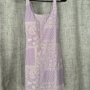 Aerie Lavender Paisley Mini Dress